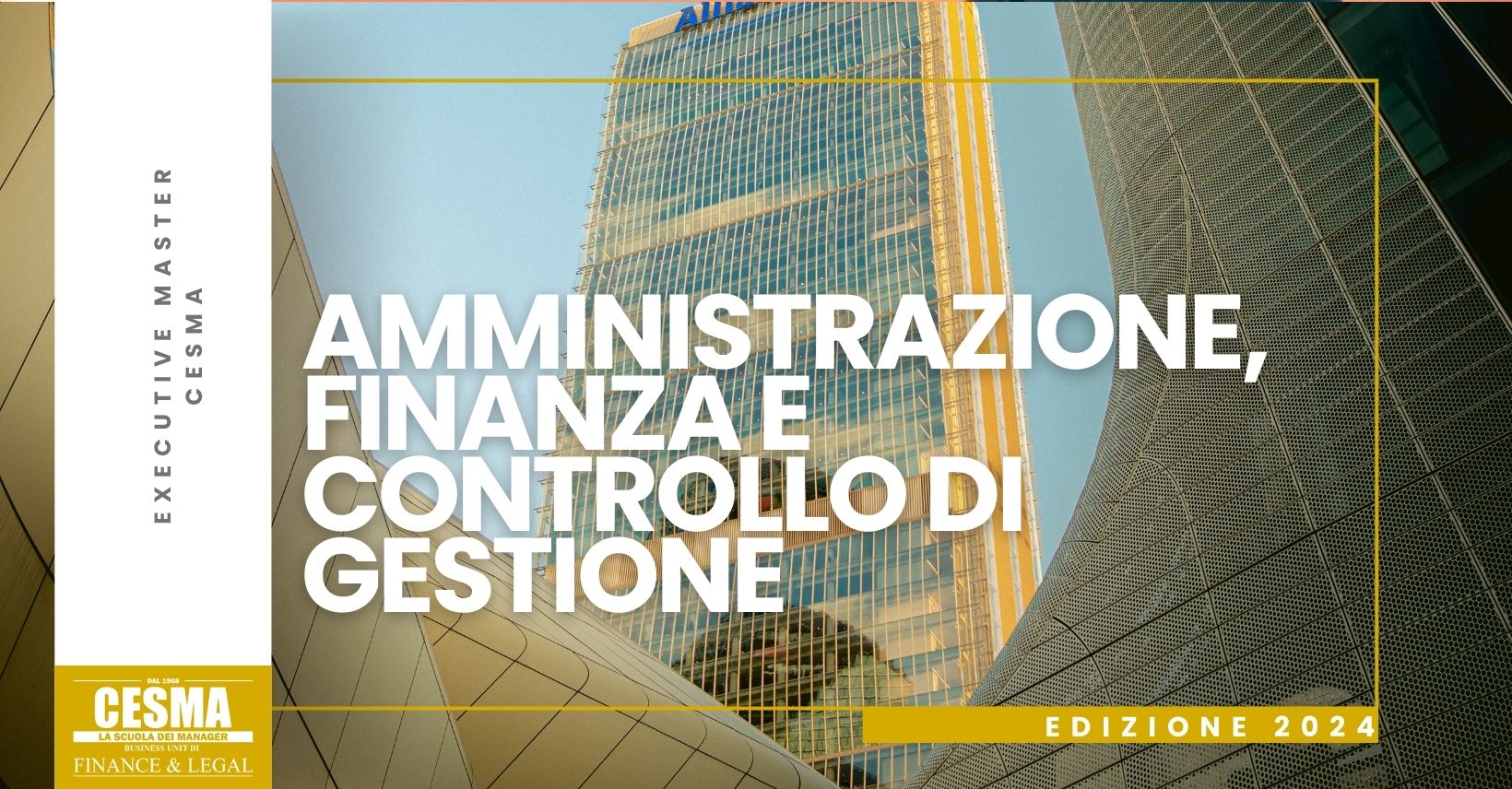 Amministrazione, Finanza e Controllo di Gestione 2024